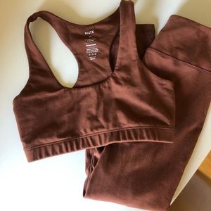 MATE THE LABEL Organic Stretch Legging and Organic Stretch Sports Bra!!